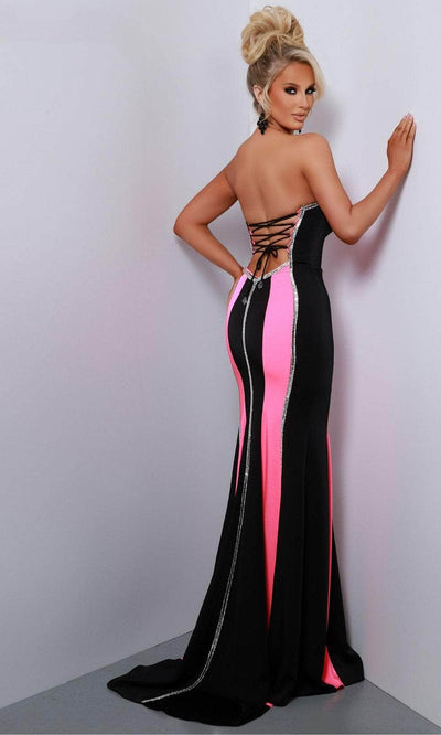 Johnathan Kayne 2916 - Scoop Neck Lace-Up Back Gown Evening Dreses 