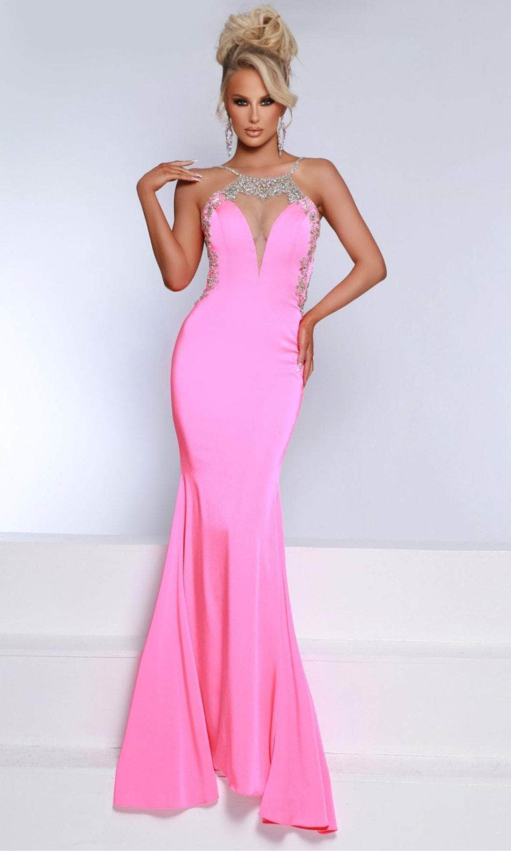 Johnathan Kayne 2918 - Cutout Back Mermaid Prom Dress Prom Dresses 00 /  Taffy Pink