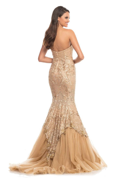 Johnathan Kayne - 9001 Dramatically Embellished Strapless Mermaid Gown Special Occasion Dress