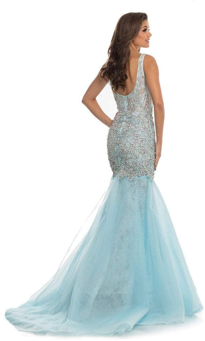 Johnathan Kayne - Embellished Sleeveless Scoop Back Long Gown 9035SC In Blue