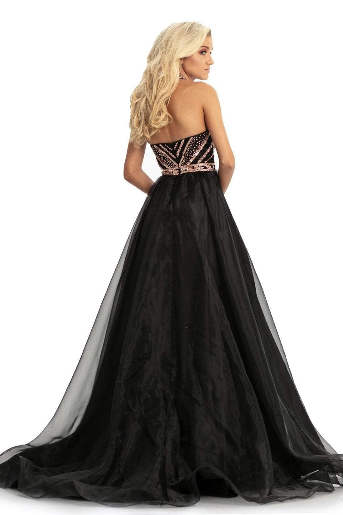 Johnathan Kayne - 9066 Bead Embellished Plunging Halter Ballgown Special Occasion Dress