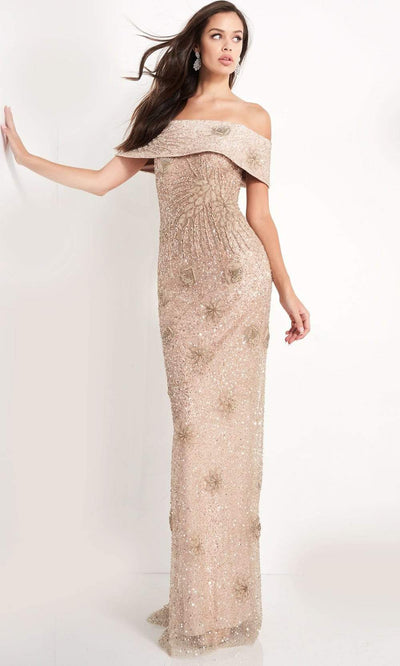 Jovani - 03412 Strapless Beaded Foldover Sheath Gown Evening Dresses
