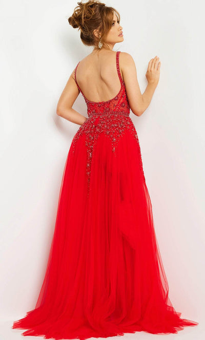 Jovani 03954 - Beaded Scoop Evening Gown Evening Dresses