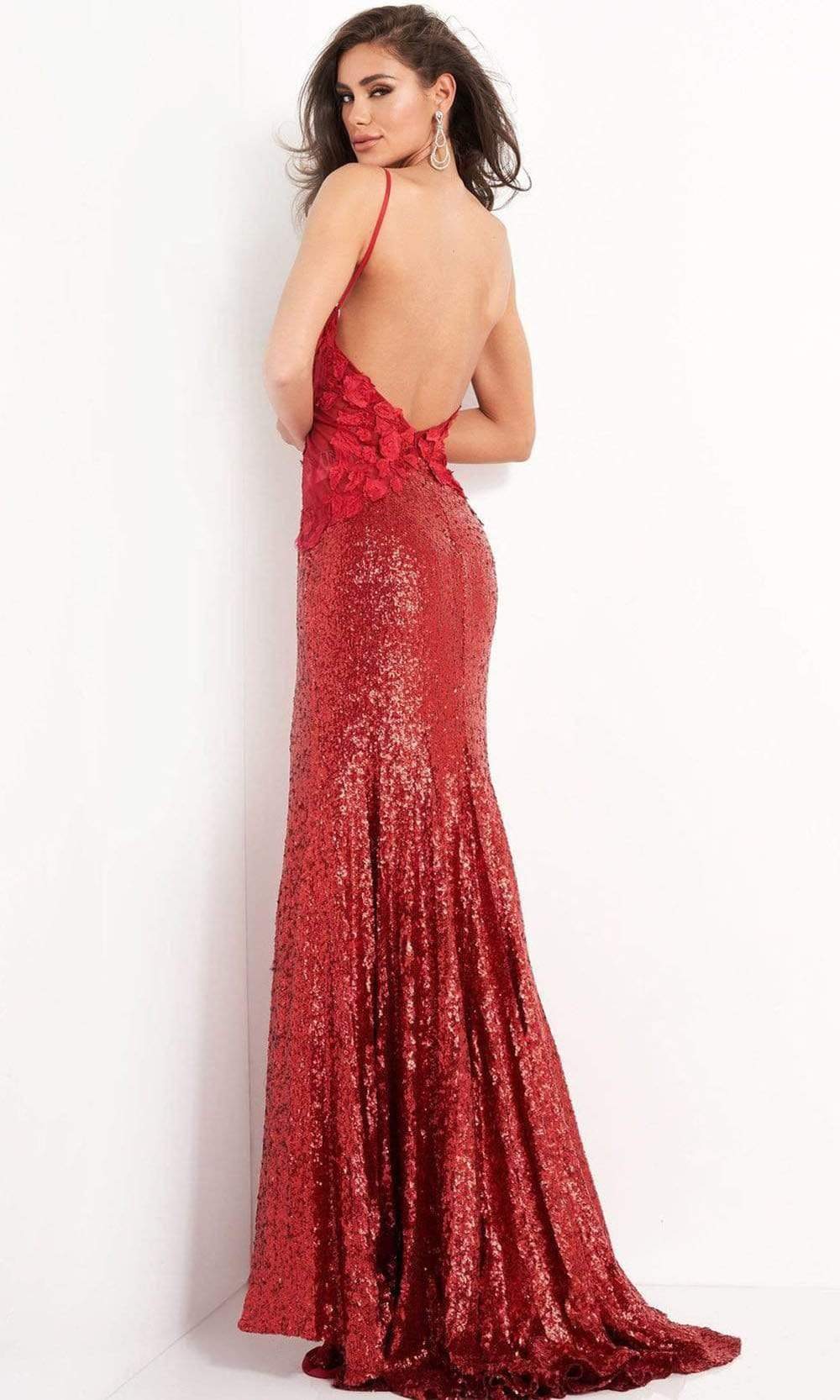 Jovani 06426SC - 3D Embellished Sequin Prom Gown Prom Dresses