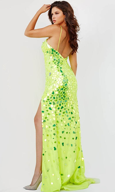 Jovani 06653 - Neon Glass Beaded Evening Gown Evening Dresses