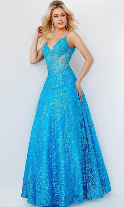 Jovani 09016 - Spaghetti Strap Glitter Prom Dress Special Occasion Dress