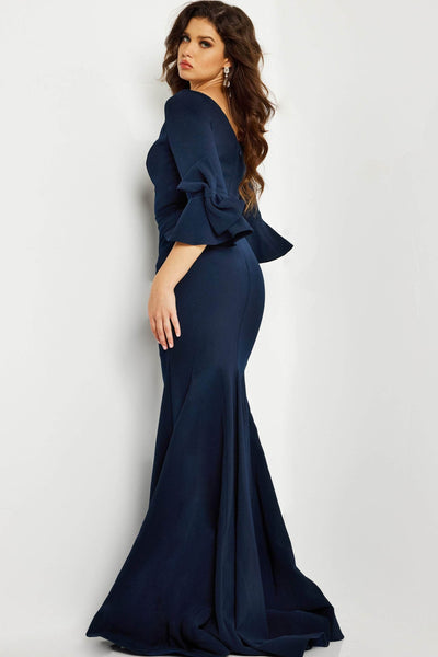 Jovani 09776SC - Bateau Crepe Evening Dress Evening Dresses