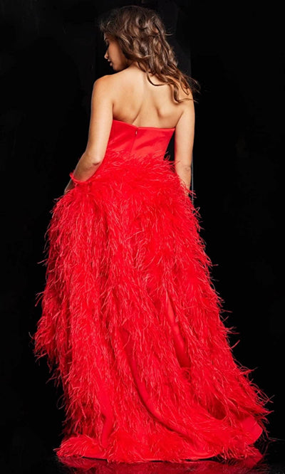 Jovani 22817 - Feathered Overskirt Jumpsuit Special Occasion Dresses