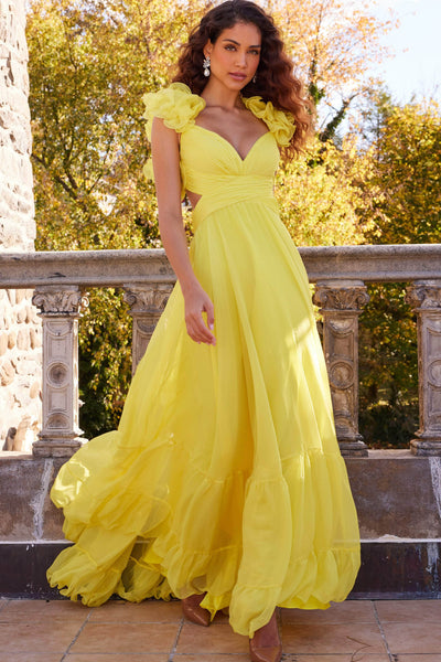 Jovani 23322SC - Ruched A-Line Prom Dress Prom Dresses