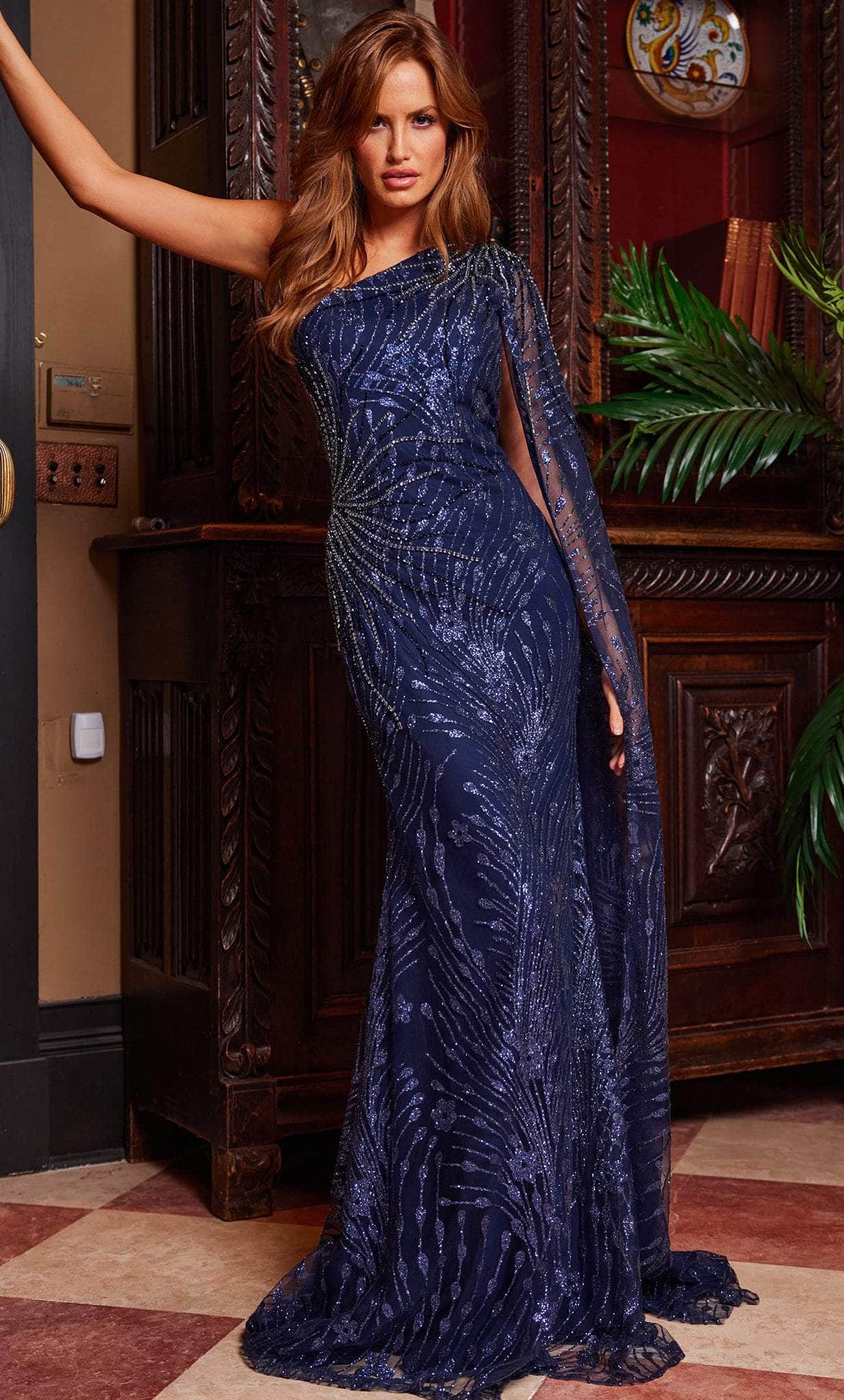 Jovani 23354 - Bead-Embellished Sheath Evening Dress Special Occasion Dress