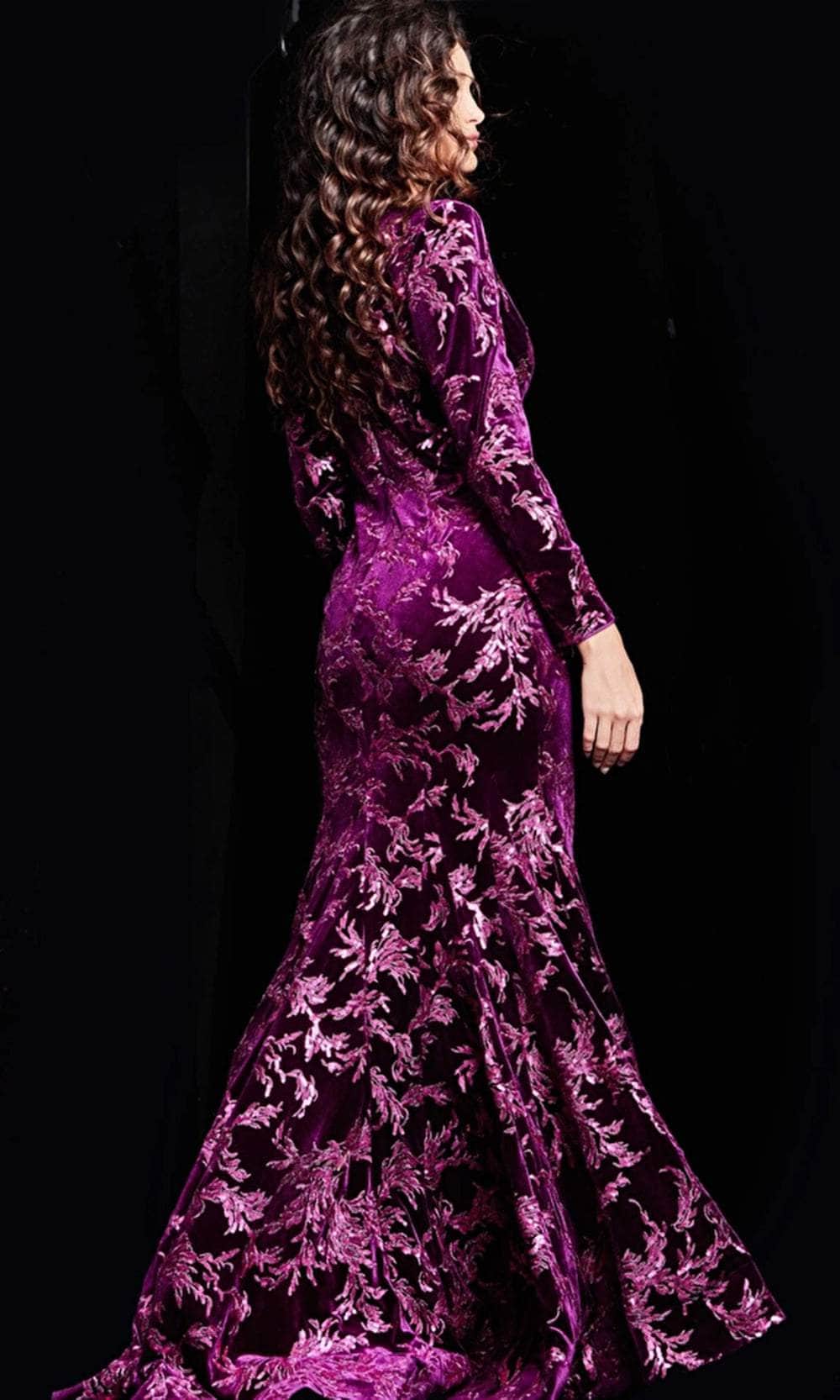Jovani 23715 - Long Sleeve Velvet Evening Gown Special Occasion Dresses