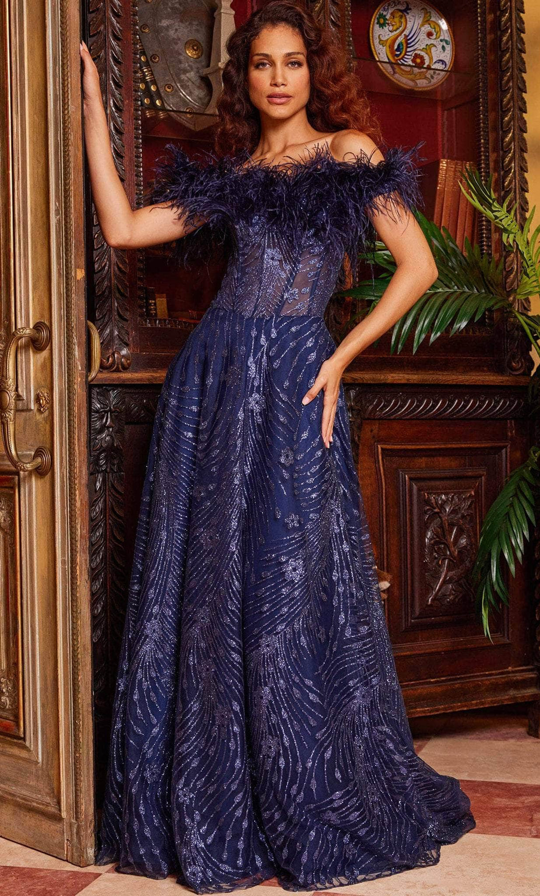 Couture Cape Gown Jovani Neiman Marcus Navy Blue Long Formal Dress With Sheer Sleeves Navy 10 Couture Cape Gown Jovani Neiman Marcus Navy Blue Long Formal Dress With Sheer Sleeves Navy 10