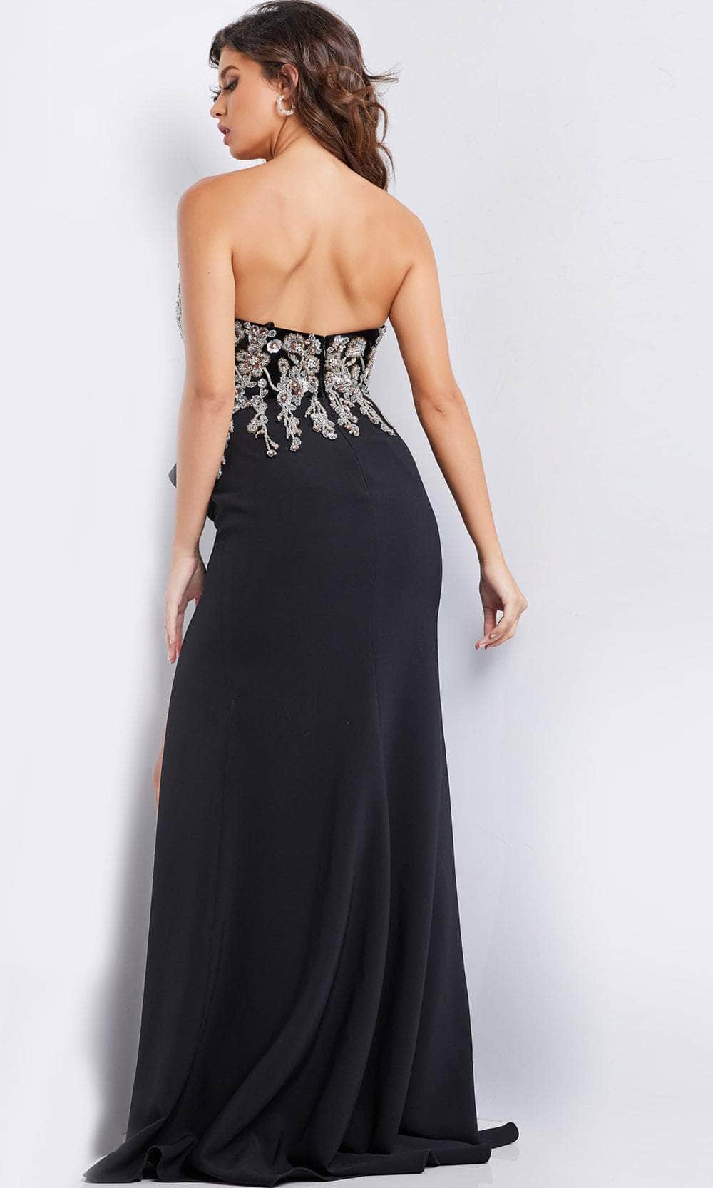 Jovani 23938 - Strapless High Slit Evening Gown Special Occasion Dresses