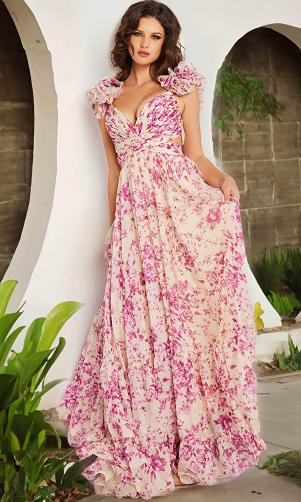 Jovani floral clearance dress