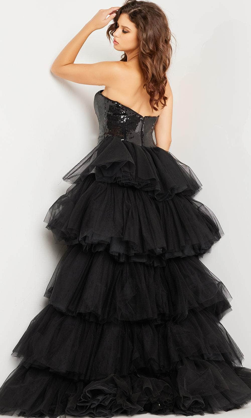 Jovani 24554 - Sequin Prom Dress with Ruffle Panel Special Occasion Dresses