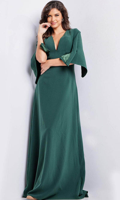 Jovani 25754 - Cape Sleeve V-Neck Evening Dress Special Occasion Dresses