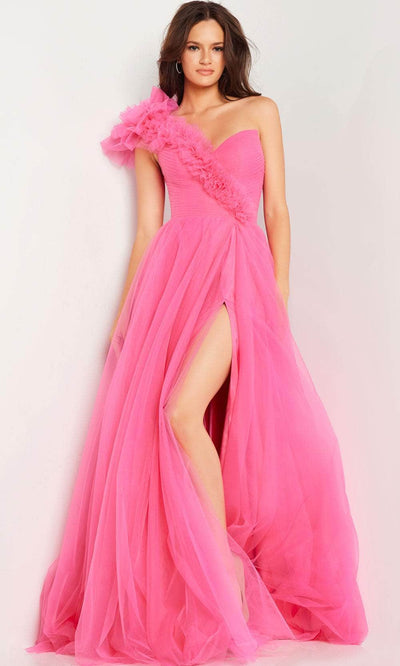 Jovani 25919 - Ruffled One Shoulder Prom Dress Special Occasion Dresses