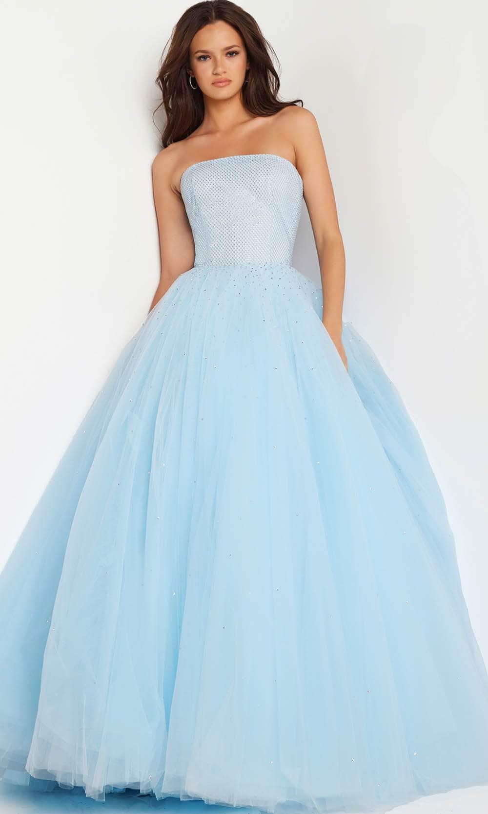 Jovani 25991 - Strapless Beaded Tulle Ballgown Special Occasion Dresses