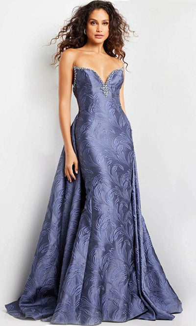 Jovani 26115 - Strapless Jacquard Evening Gown Special Occasion Dresses