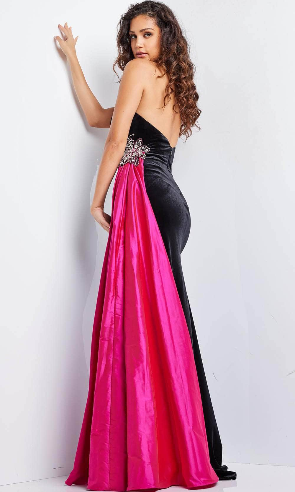 Jovani 26117 - Strapless Satin Drape Prom Gown Special Occasion Dresses