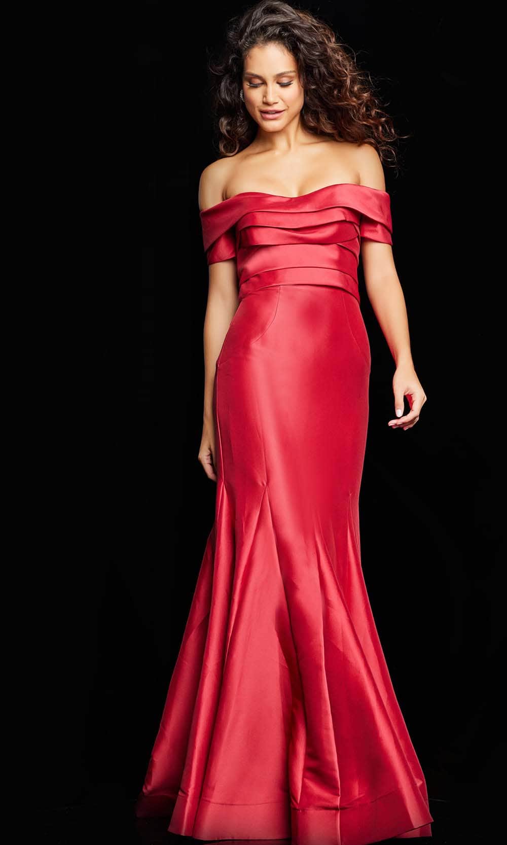 Jovani 26187 - Pleated Trumpet Evening Dress Special Occasion Dresses