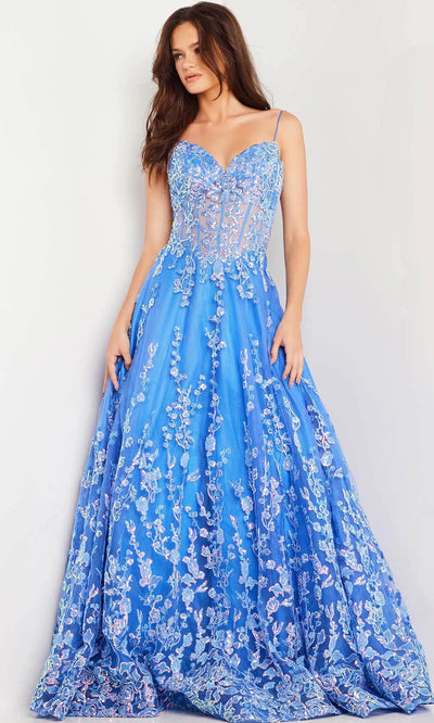 Jovani 29072 - Sleeveless Floral Corset Long Gown Special Occasion Dresses