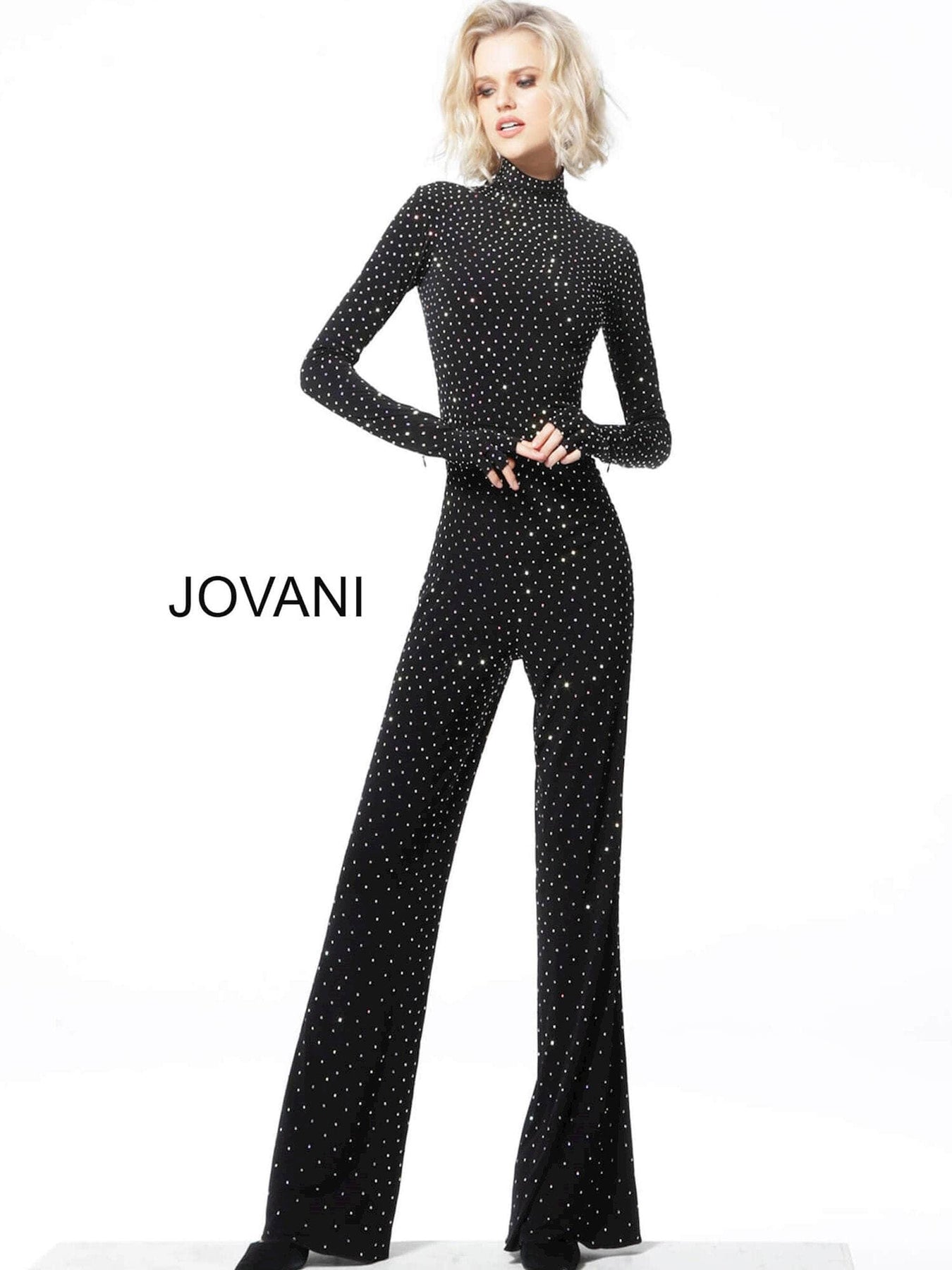Jovani 3048ASC - High Neck Beaded Jumpsuit Special Occasion Dress 10 