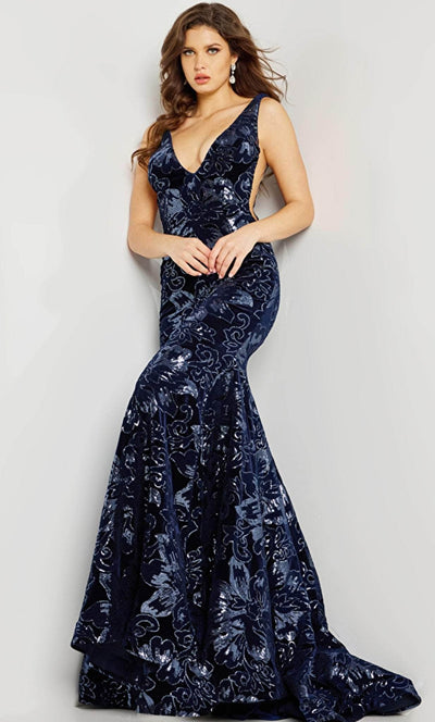 Jovani 32581 - Sequined Dual Strap A-line Gown Prom Dresses