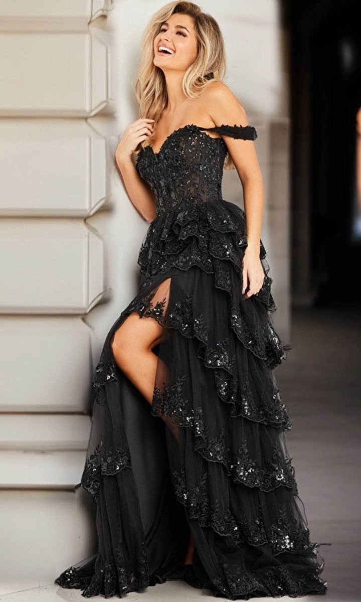 大人気　volume tulle dress acka size2 Milla | Ocean wave tulle maxi dress with ruffled skirt