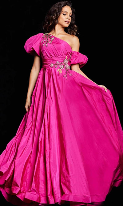 Jovani 36872 - Puff Shoulder Ballgown Special Occasion Dresses