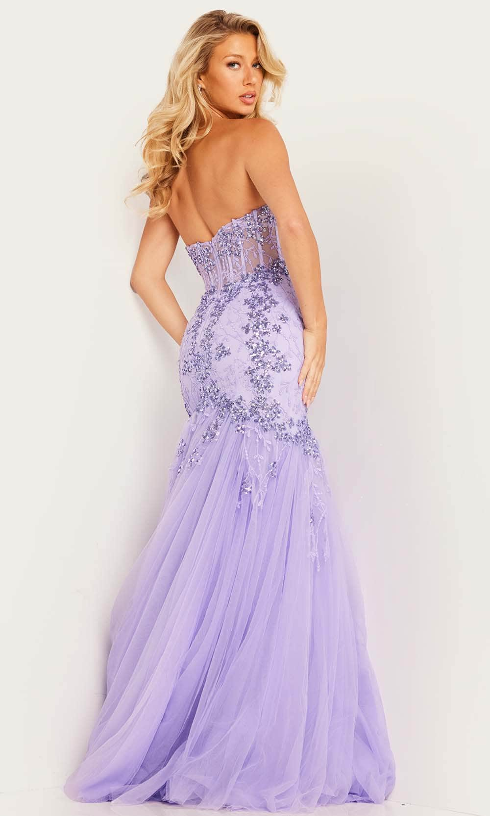 Jovani 37249 - Strapless Embellished Prom Dress Special Occasion Dresses