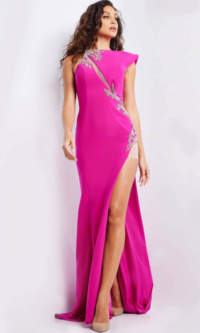 Jovani 37342 - Asymmetrical Jeweled Cutout Evening Dress Special Occasion Dresses