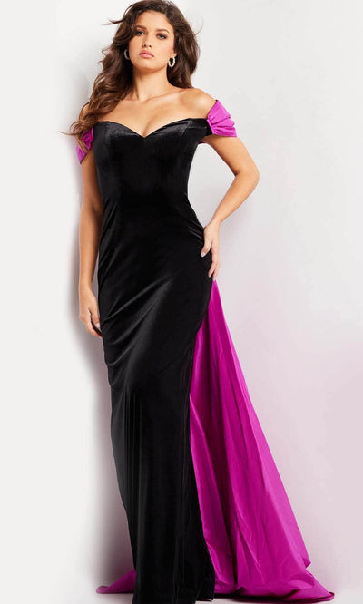 Jovani 37375 - Off Shoulder Prom Evening with Cape Special Occasion Dresses