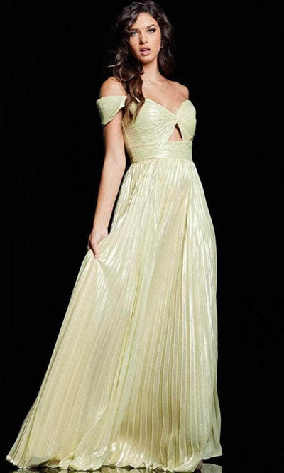 Jovani 37389 - Pleated Off Shoulder Prom Gown Special Occasion Dresses