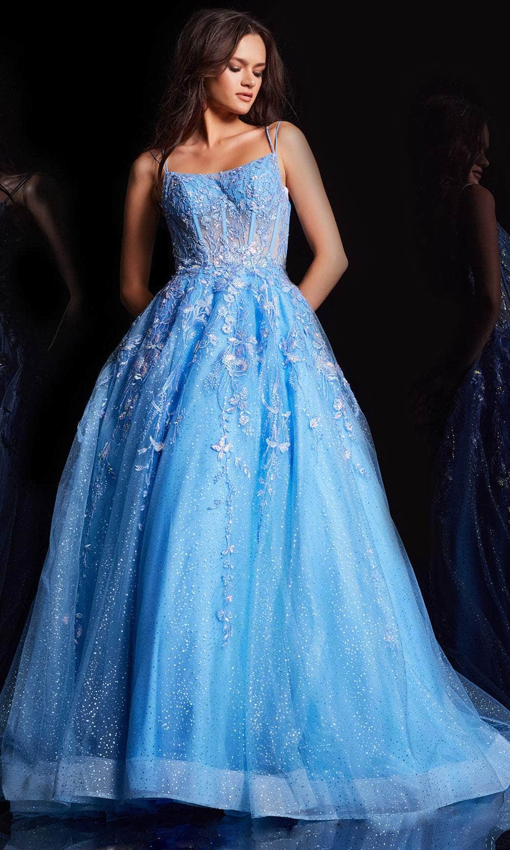 Jovani 37421 - Dual Strap Corset Bodice Gown Special Occasion Dresses
