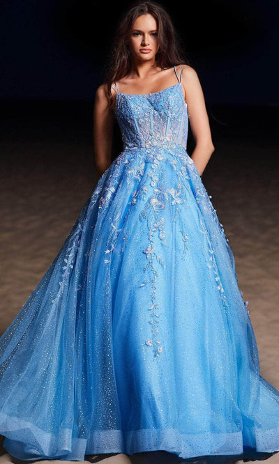 Jovani 37421 - Dual Strap Corset Bodice Gown Special Occasion Dresses
