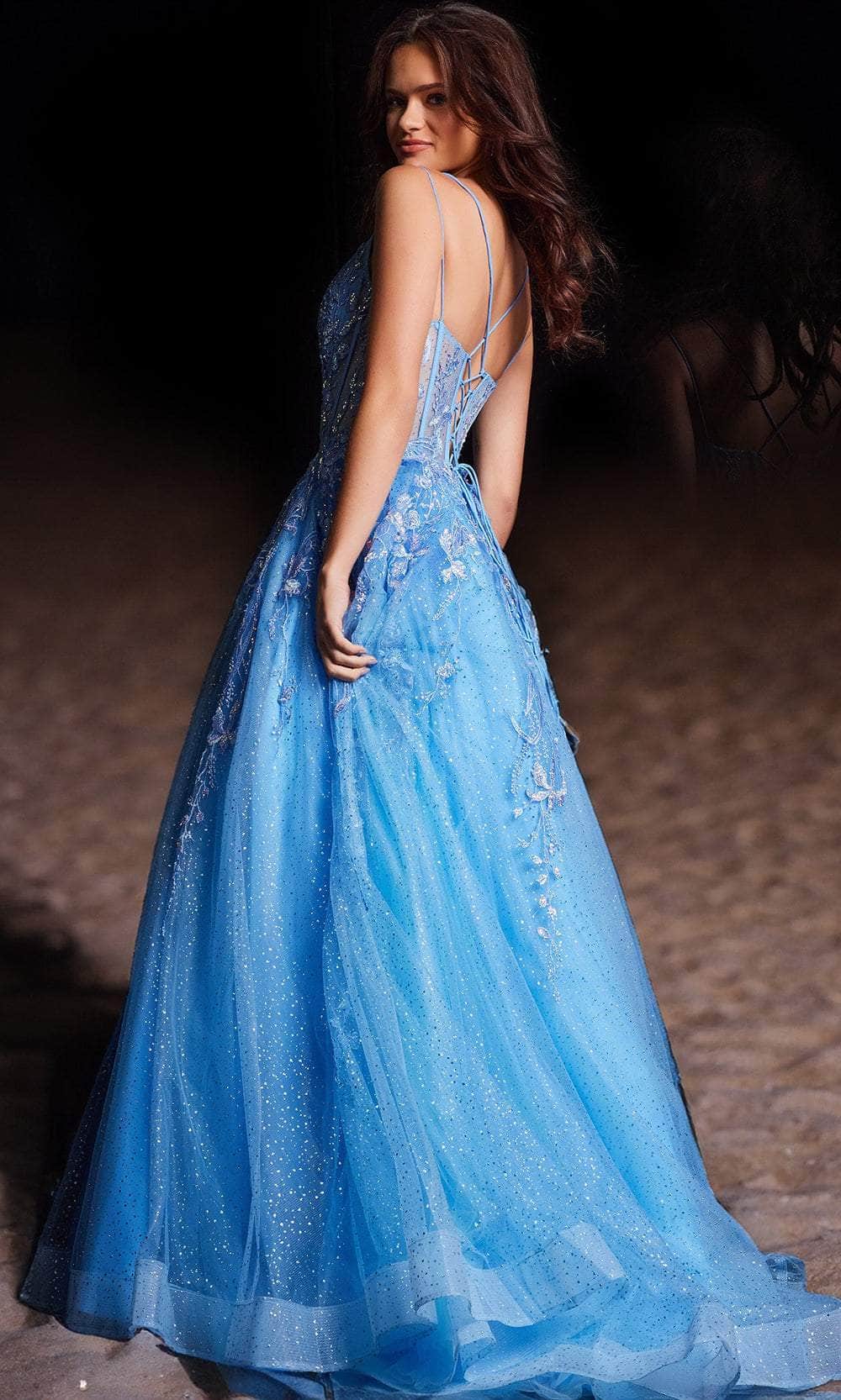 Jovani 37421 - Dual Strap Corset Bodice Gown Special Occasion Dresses