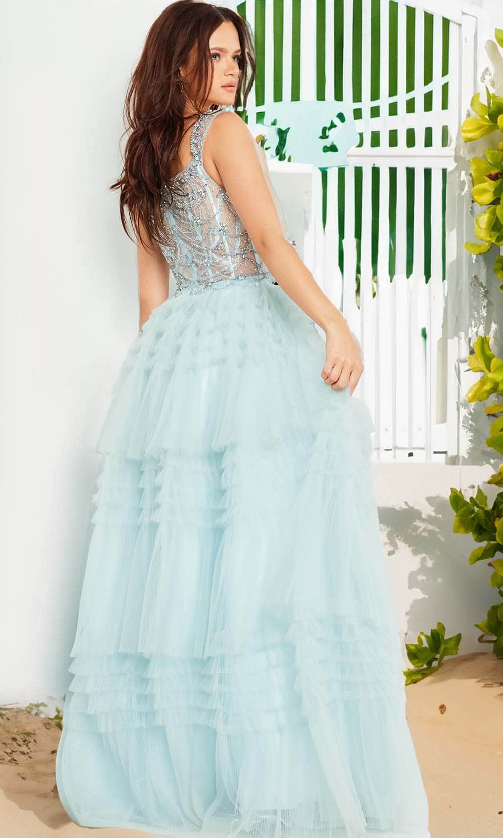 Jovani 37438 - Sweetheart Beaded Illusion Ballgown Special Occasion Dresses