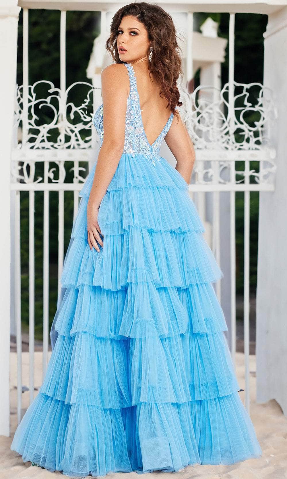 Jovani 37632 - Embroidered Sleeveless Prom Dress Special Occasion Dresses