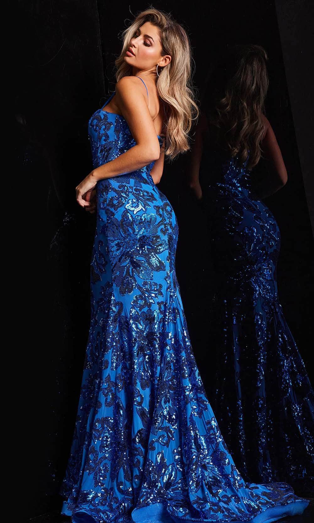 Jovani 37687 - Sequin Embellished Straight Prom Gown Special Occasion Dresses