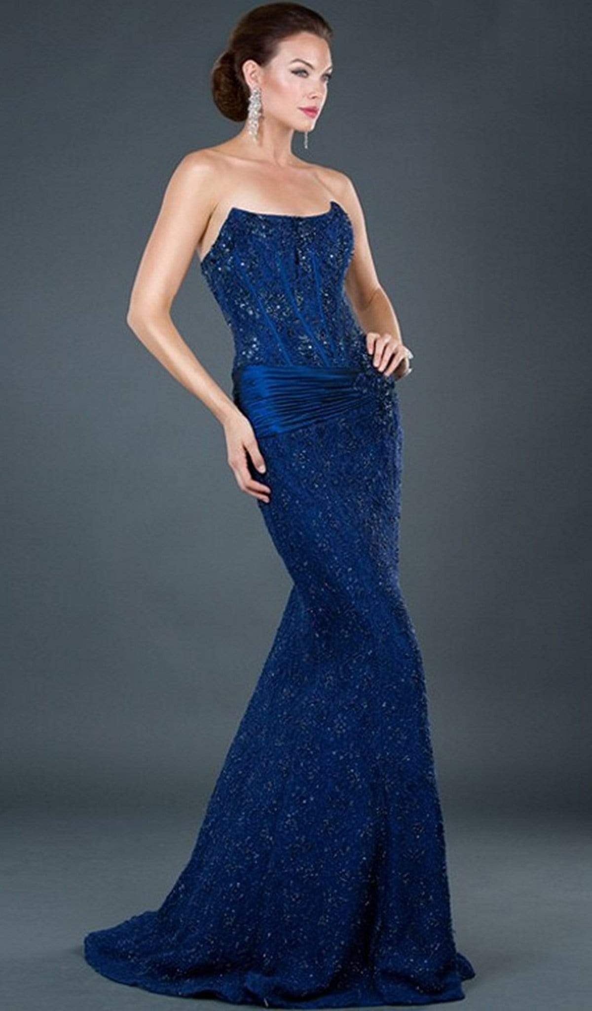 Jovani 5470SC - Straight-Across Beaded Gown Special Occasion Dress