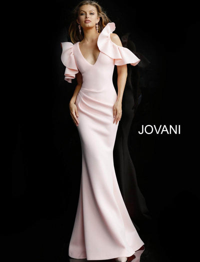 Jovani 62246ASC - Ruffled Cold Shoulder Sleeve Prom Dress Special Occasion Dress 2 