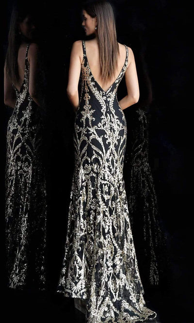 Jovani 63350SC - Sleeveless Plunging Long Gown Special Occasion Dress
