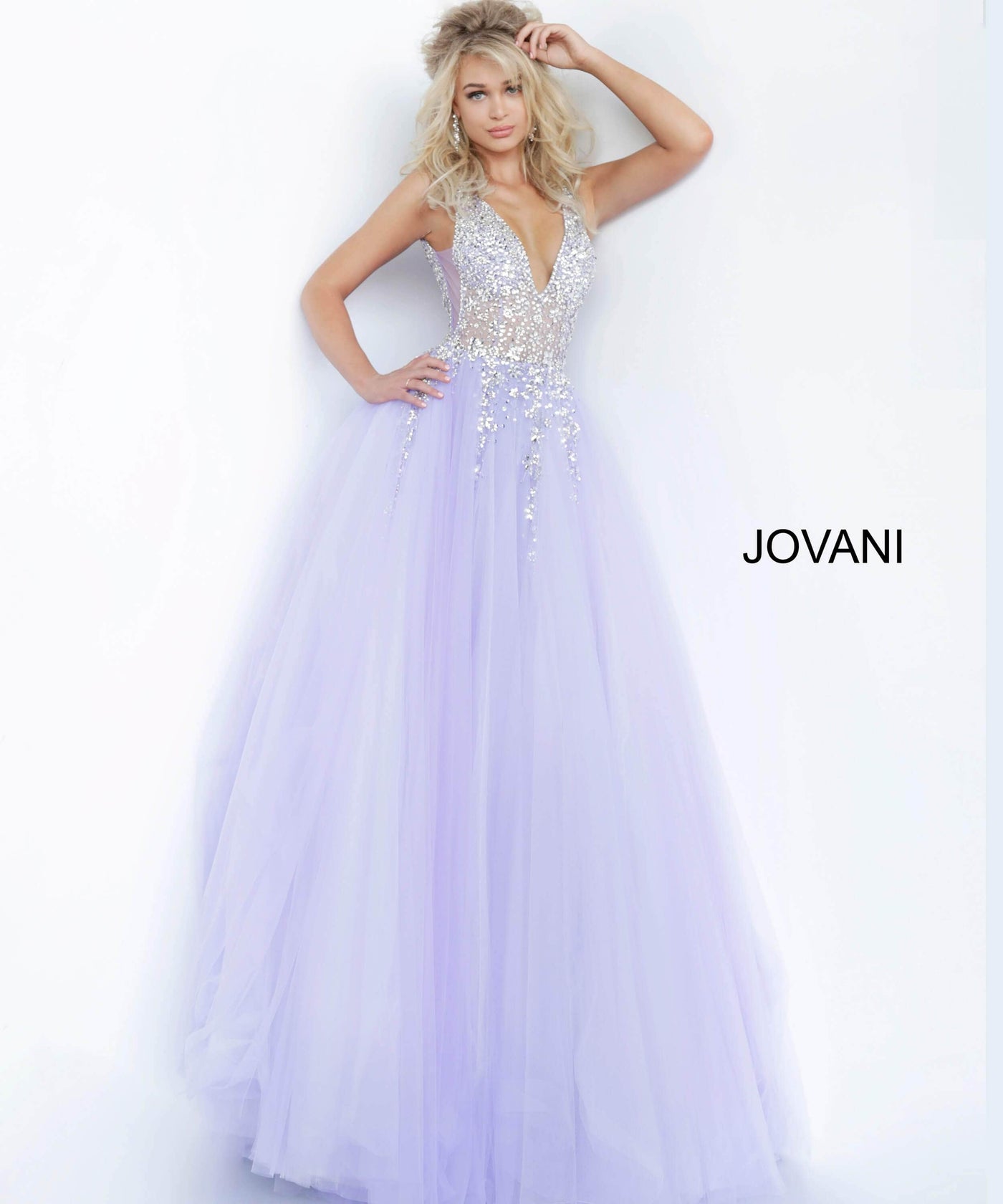 Jovani 65379SC - Embellished Sleeveless Ballgown Ballgown Dresses
