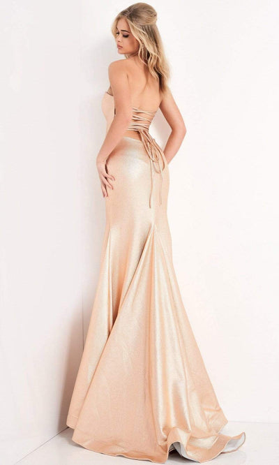 Jovani - JVN06427 Strapless Metallic Mermaid Gown Special Occasion Dress