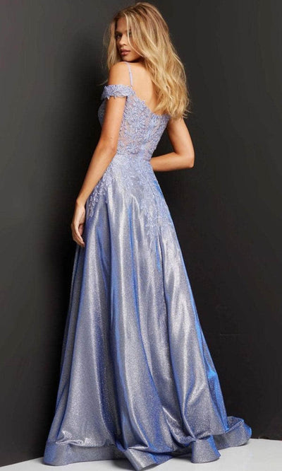 Jovani JVN06503 - Off Shoulder Appliqued Prom Gown Prom Dresses