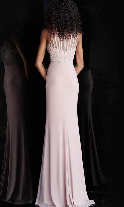 Jovani - Sleeveless Fitted Sheath Evening Dress JVN62722SC In Pink