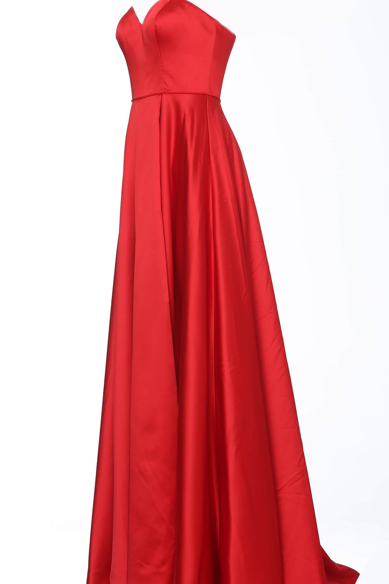 Jovani - JVN67753 Strapless Sweetheart Satin Prom Dress Special Occasion Dress 00 / Red
