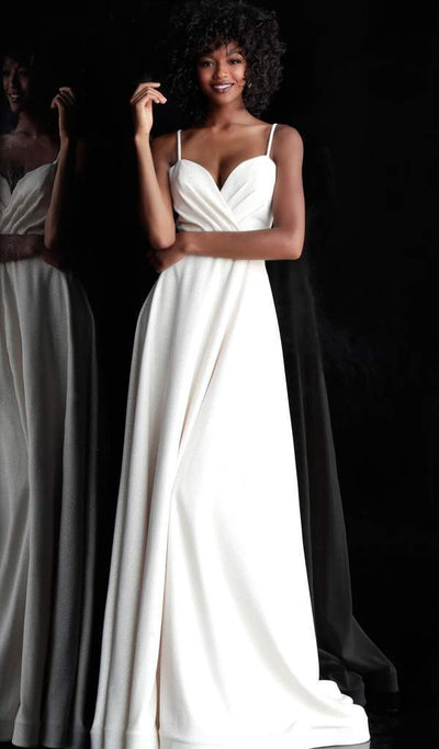 Jovani - Sweetheart A-line Evening Gown With Train 66253SC - 1 pc Ivory In Size 6 Available CCSALE 6 / Ivory