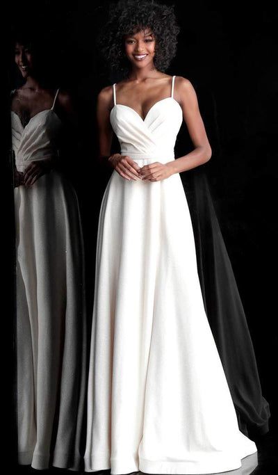 Jovani - Sweetheart A-line Evening Gown With Train 66253SC - 1 pc Ivory In Size 6 Available CCSALE 6 / Ivory